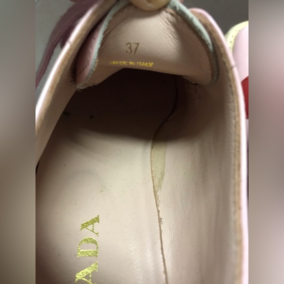 Prada Pink Heart Leather Brogue Platform Oxfords Authentic Almost new - Picture 5 of 6